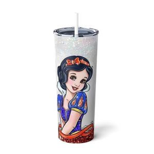 Snow White 20oz Steel Tumbler With Straw